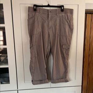 Lee Gray Mid Rise Cargo Pants